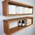 2 Handmade Solid Harwood Floating Rectangle Shelves, Bathroom Storage, 2 thumbnail
