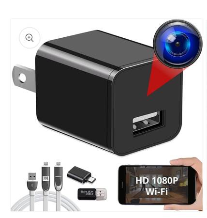 NEW Hidden Camera Alpha Tech iQCharger 1080P Wi-Fi  USB Charger 1