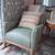 Abbyson Mint Green Mid Century Leather Rocking Chair (LIKE NEW) 3 thumbnail
