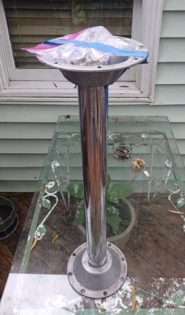 Original 1961 Shasta Camping Trailer Crome Table Base 1