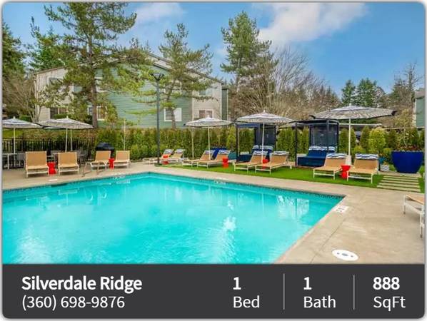 $1,797 / 1br - 888ft2 - Wonderful amenities, spacious floorplans, and washer/dryer in unit! (Silverdale)63808059297155120