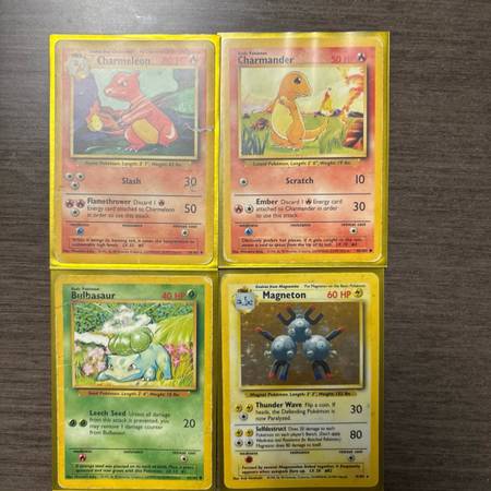 Cards from 1999 1st Pokemon Basic Set 1