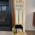 Vintage brass seashell fireplace tool set 1 thumbnail