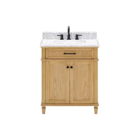 allen + roth Wallister 30-in Golden Oak Single Sink Bathroom Vanity 1