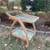 Vintage teak and glass patio serving cart 1 thumbnail