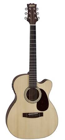 Mitchell T313CE Solid Spruce Top Auditorium Acoustic-Electric Guitar 1