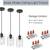 Modern Black Farmhouse Clear Glass Cylinder Pendant Light Fixtures 5 thumbnail