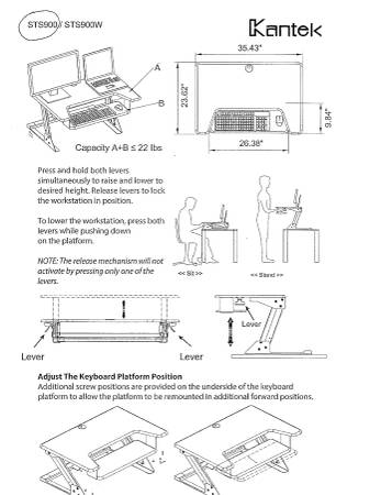 Sit/Stand Desktop Riser 1