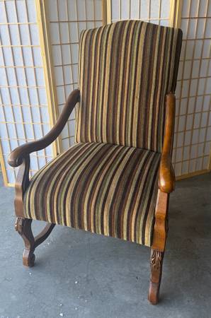 Flexsteel Vintage Striped Side Accent Occasional Chair 1