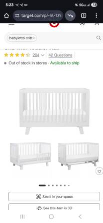Babyletto crib 1