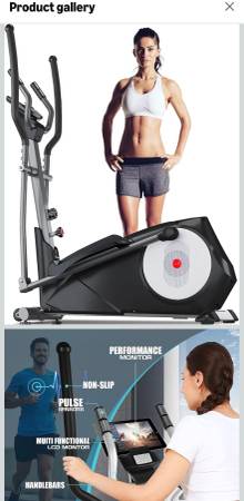 ANCHEER Elliptical Machine, Elliptical Exercise Machine for Home with 1