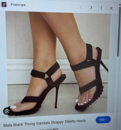 Mata High-Heeled Sandals with Square Toe (size 9) 1