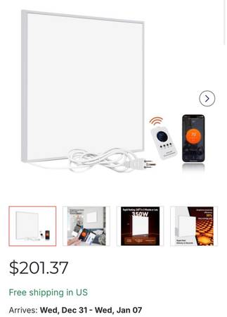 Space Heater for Indoor Use 600W– Brand new Down from $210.00 1