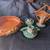 Vintage Roseville Freesia pottery bowl & vases 2 thumbnail