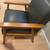Wayfair Barlow 21"Armchair Faux Leather Chair w/Tan Throw Pillow 3 thumbnail