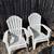 White Plastic Adirondack Chairs Set of 2 Patio Lawn Furniture 1 thumbnail