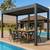 New Premium 6-Person Outdoor Dining Table with Umbrella Hole, 67” Heavy-Duty H 9 thumbnail