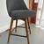 West Elm Set of 3 Grey Mid-Century Modern Bar Stools 2 thumbnail