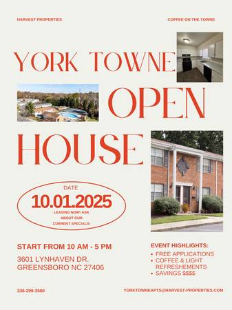 $1,175 / 2br - 🏙️ WELCOME TO THE TOWNE 🏙️ (Greensboro, NC)64027442721538122