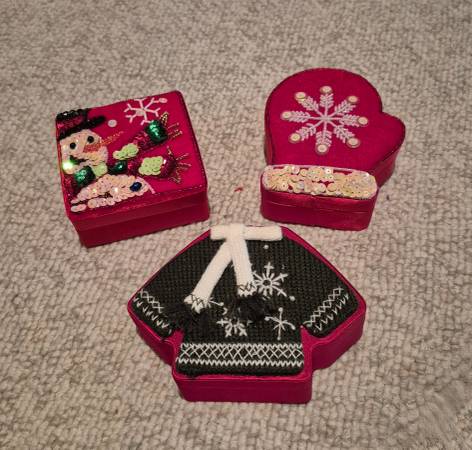 3 Pc Set of Christmas Novelty Gift Boxes 1