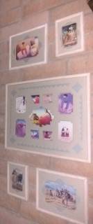 5 Picture frames with frame mats - Collage mat 1