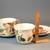 2 Botanical Breakfast Cups & Saucers, Redouté Roses 2 thumbnail