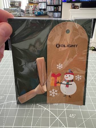 Olight Gift Wrap Swag Spruce Green W/Gift Tag New! 1