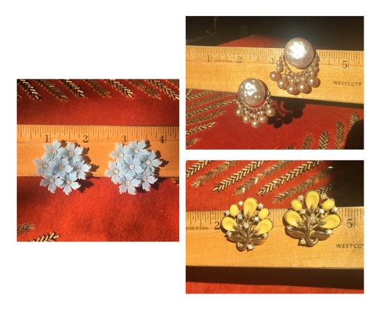 Vintage clip on earrings 1