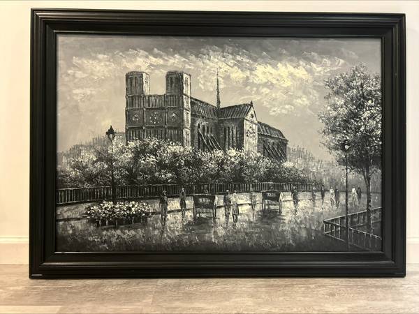 NOTRE DAME PARIS FRAMED PAINTING 1