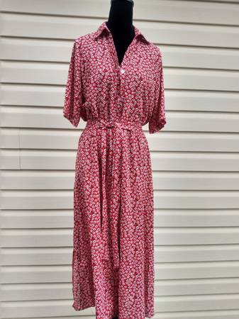 Women Summer Casual Short Sleeve Shirt Dress 1