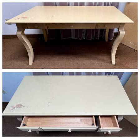 Writing desk with 2 Drawers. Refinish me. Craft table. Project table. 1