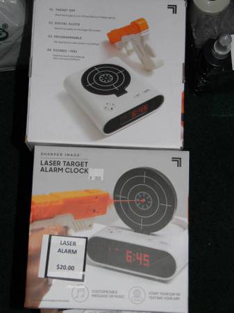 Sharper Image Laser Target Alarm Clocks --New in Box-Half Price-- 1