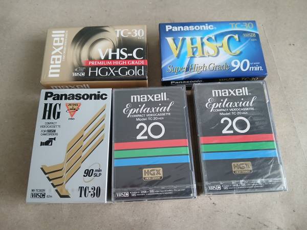 VHS-C tapes - 5 cassettes 1
