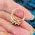 Ladies Ring Blue Sapphire Natural diamonds 14kt yellow gold size 5 8 thumbnail