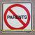 Vintage NO Parents Hanging Sign 2 thumbnail
