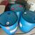 55 gallom plasric bkue drum used 2 thumbnail