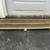 LARGE Antique Victorian Pierced Brass Fireplace Fender with Paw Feet 1 thumbnail