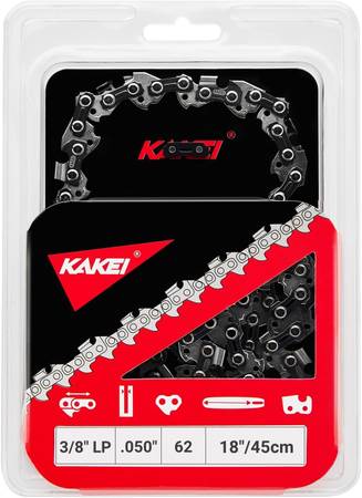 KAKEI 18 Inch Chainsaw Chain (2) 3/8" LP Pitch .050" Gauge, 62 1