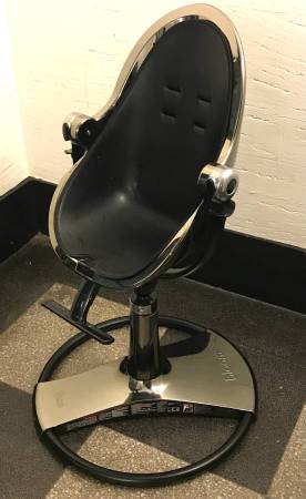 Bloom Fresco Pedestal High Chair in Dark Chrome/Black ($799 new!) 1