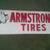 RARE & ORIGINAL 1930's ARMSTRONG DOUBLE SIDED TIRES FLANGE SIGN 2 thumbnail