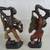 African Hand Carved Wooden Man & Woman Tribal Dancers 17 3/4" Tall 1 thumbnail