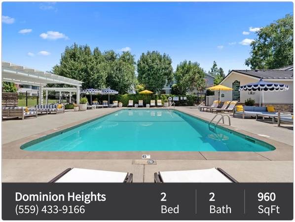 $1,945 / 2br - 960ft2 - Simplemente sensacional, 960 pies cuadrados, 2 habitaciones, 2 baños. ¡Nos adaptamos a tu estilo de vida! (Fresno - Fresno)63872987797121121