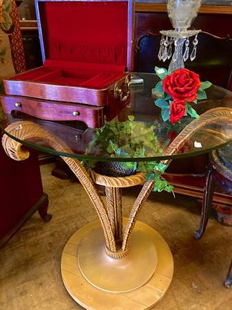 Elegant French Glass Top Table 1
