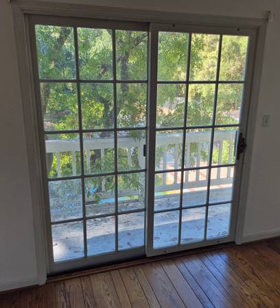 FLASH SALE!!! 72x80 dual glazed sliding wood french door set AS IS 1