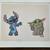Framed Kid Artwork - Stitch & Baby Yoda - 13"x16" 4 thumbnail
