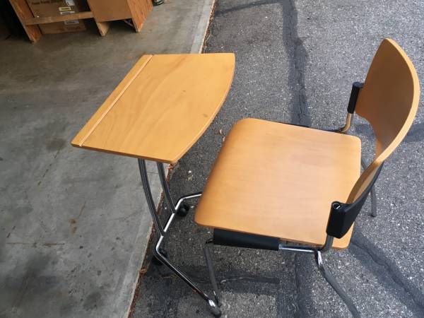 Nice Wood Desk With Matching Wood Chair 1