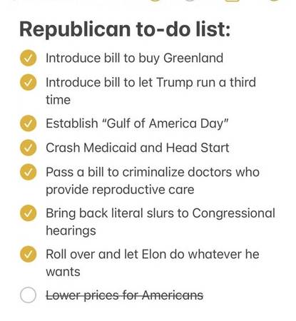 Republican To Do List 1
