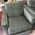 Pair of beautiful gray upholstered lounge chairs. 3 thumbnail