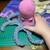 Crocheted Pink Purple and Blue Octopus plushie 2 thumbnail