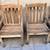 FOUR Rustic Teak Dining Armchairs w/ Sculpted Seat-Outdoor Patio Chair 11 thumbnail